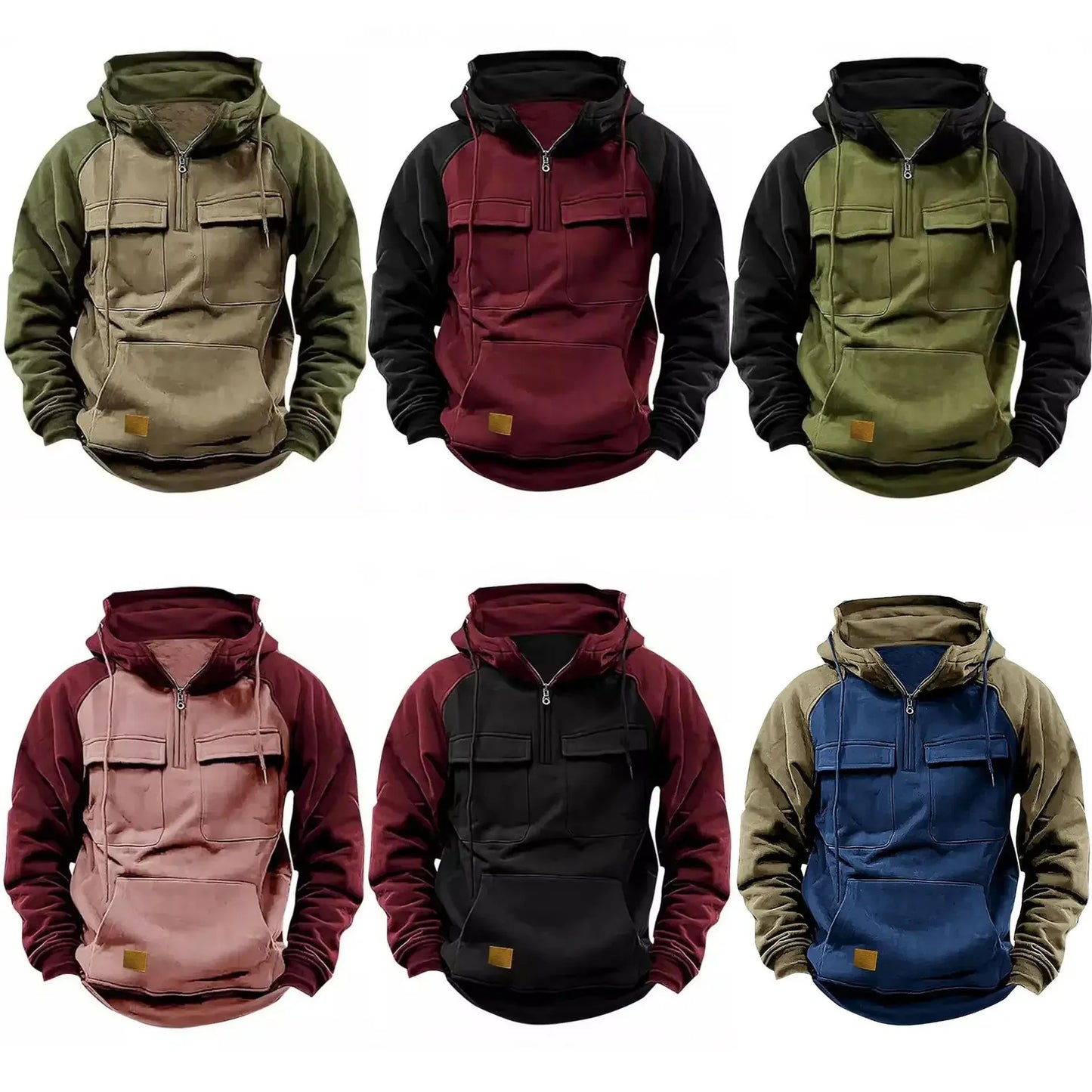 Retro-Colorblock-Hoodie