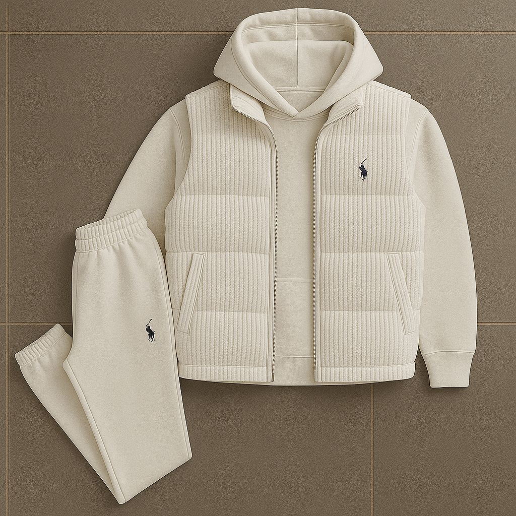 PRL™ Set – Hoodie, gewatteerd vest en broek