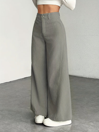 Cordhose mit hoher Taille