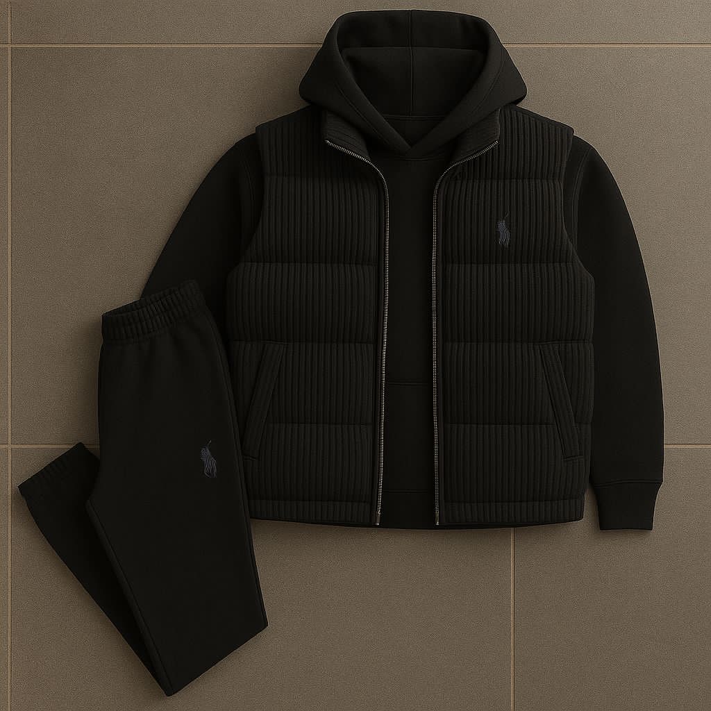 PRL™ Set – Hoodie, gewatteerd vest en broek