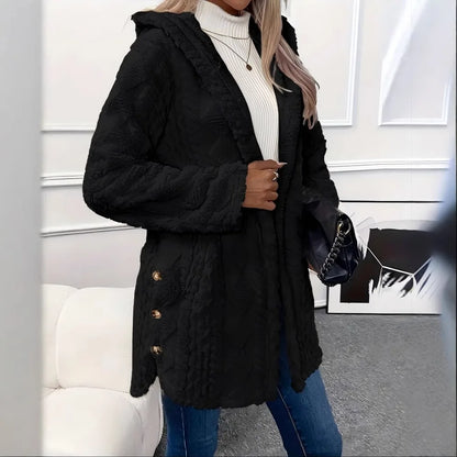 Plüsch-Kapuzenjacke