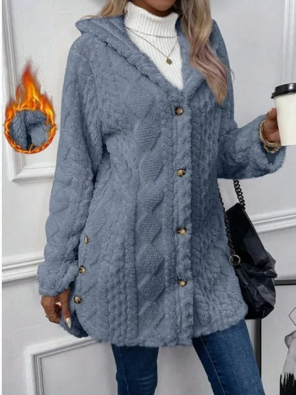 Plüsch-Kapuzenjacke