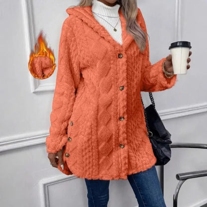 Plüsch-Kapuzenjacke