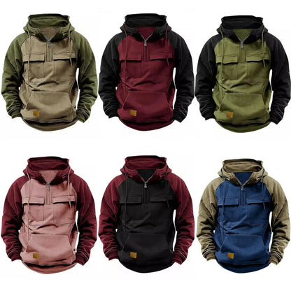 Retro-Colorblock-Hoodie