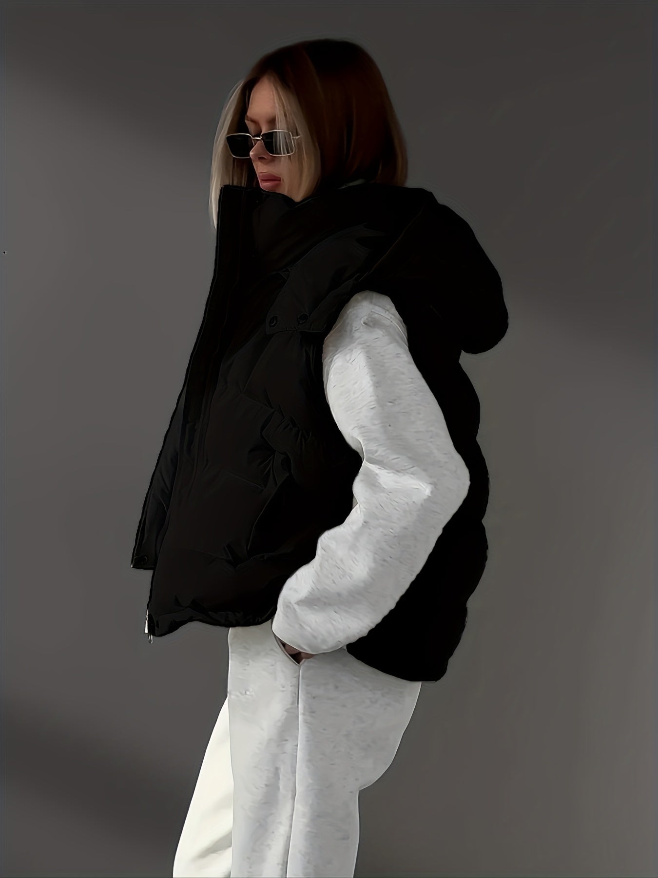 Ärmellose Weste mit Reißverschluss