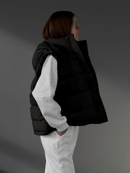 Ärmellose Weste mit Reißverschluss