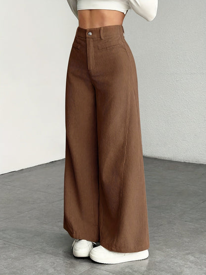 Cordhose mit hoher Taille