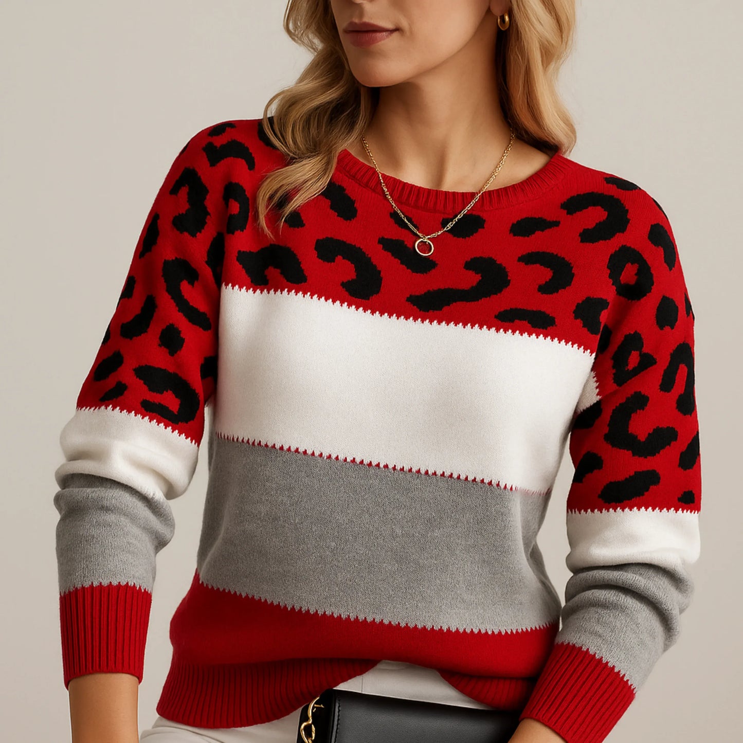 Urban Leopard Strickpullover
